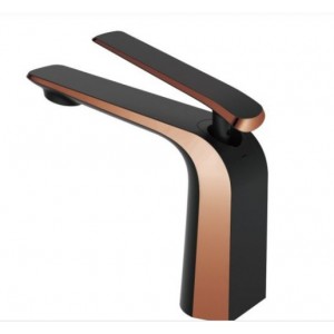 Esperia Matt Black & Rose Gold Basin Mixer
